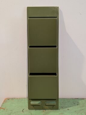 Vintage Plastic MCM - Avocado Green - Wall Hanging - Mail Organizer - BW